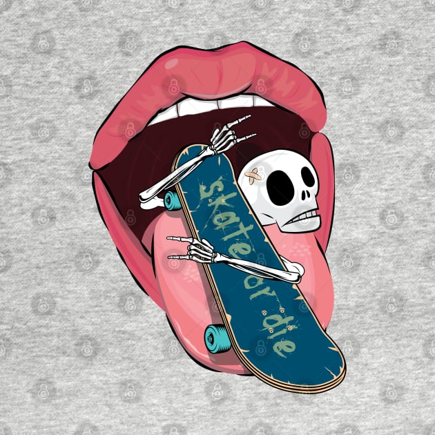 sexy pink mouth skateboard by ohlanol